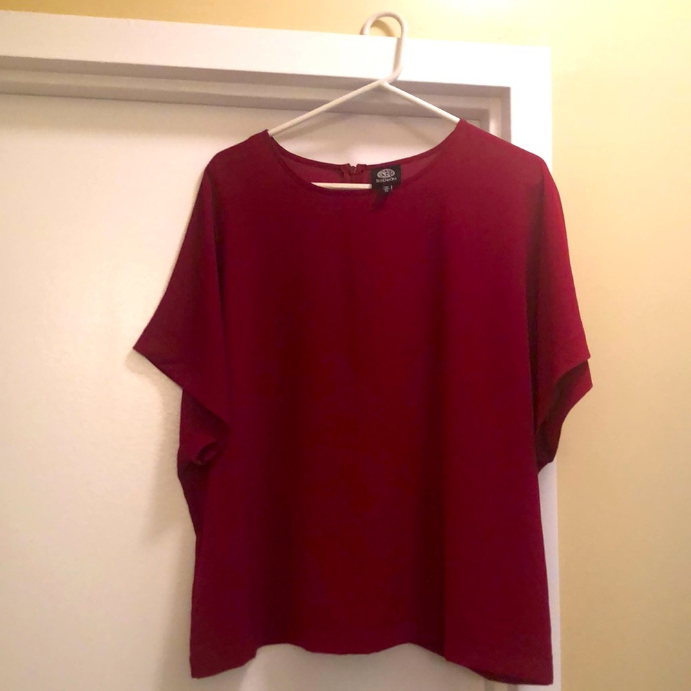 Bobeau red tunic top